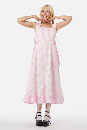 Dangerfield - Heart Strings Midi Dress - pink
