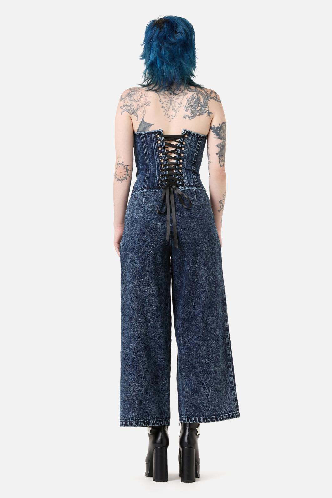 Dangerfield - Never Mind The Denim CorsetTop - blue