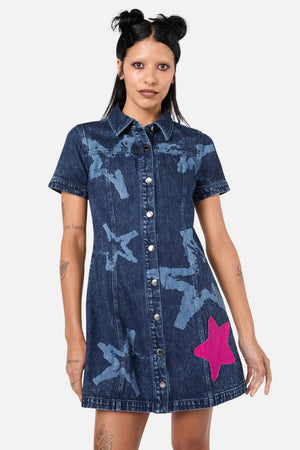 Dangerfield - Never Mind The Denim Dress - blue