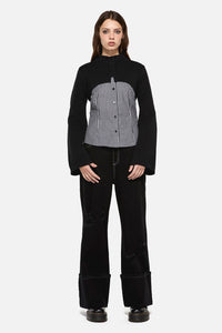 Dangerfield - Moggy High Neck Cropped Cardigan - black
