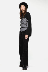 Dangerfield - Moggy High Neck Cropped Cardigan - black