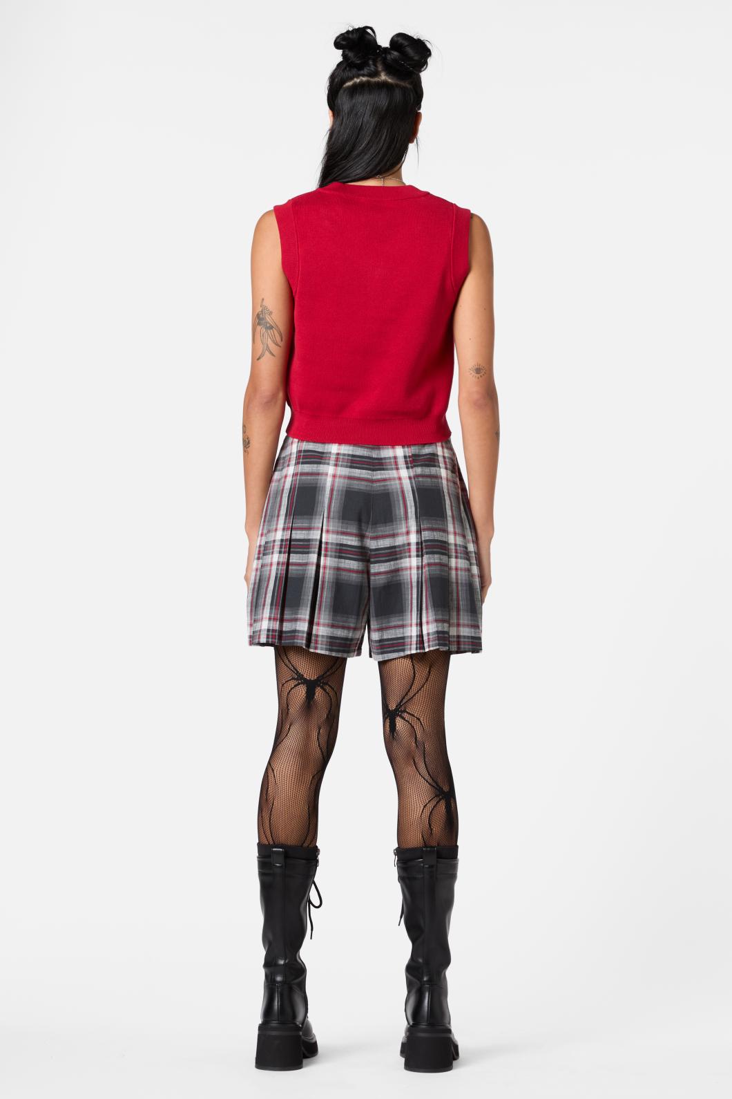 Dangerfield - Moggy Argyle Vest - red