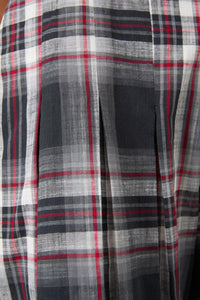 Dangerfield - Moggy Tartan Pleated Culotte - grey