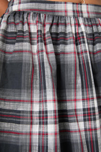 Dangerfield - Moggy Tartan Layered Skirt - grey