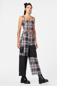 Dangerfield - Moggy Tartan Cargo Pant - grey