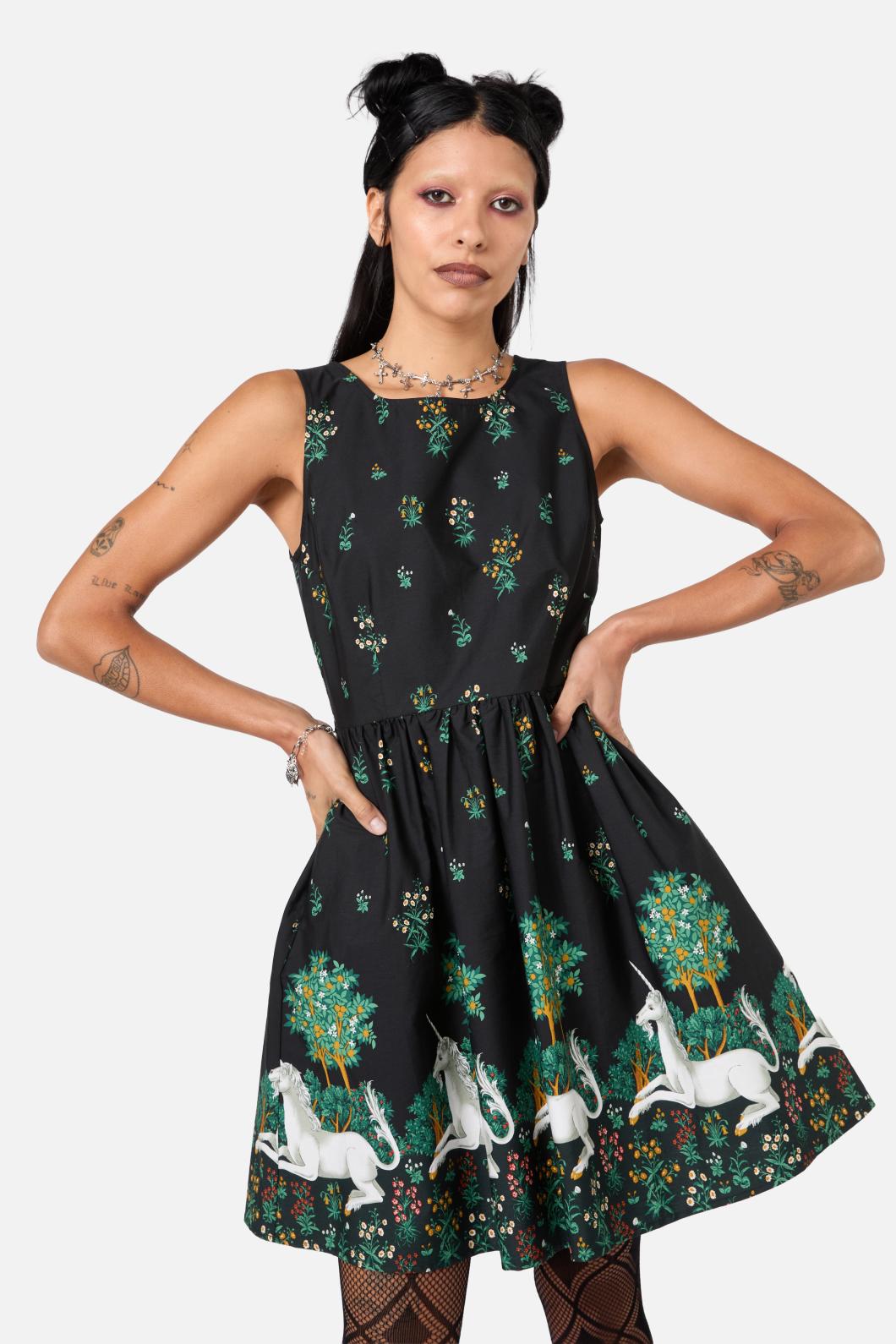 Dangerfield - Heraldry Border Dress - black