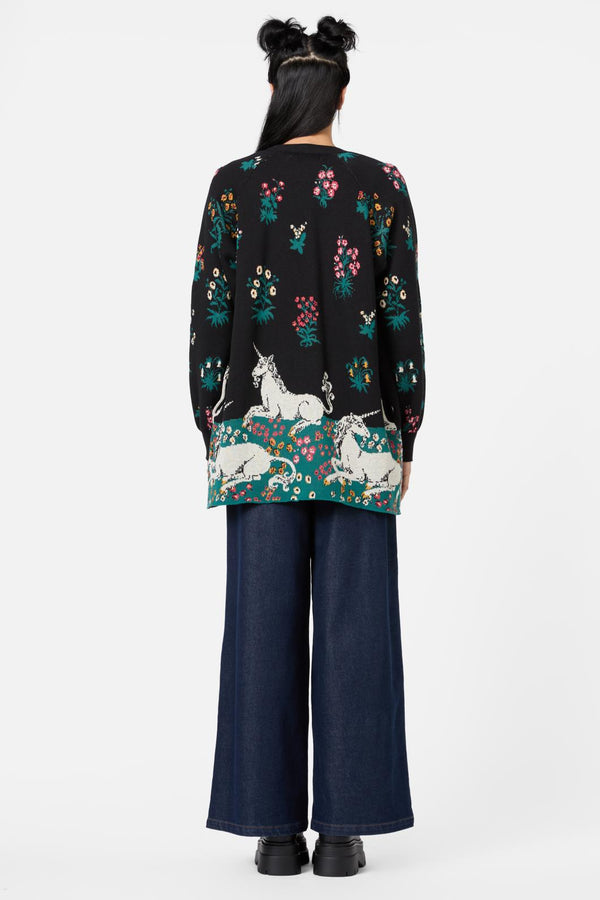 Dangerfield - Heraldry Border Cardi - black