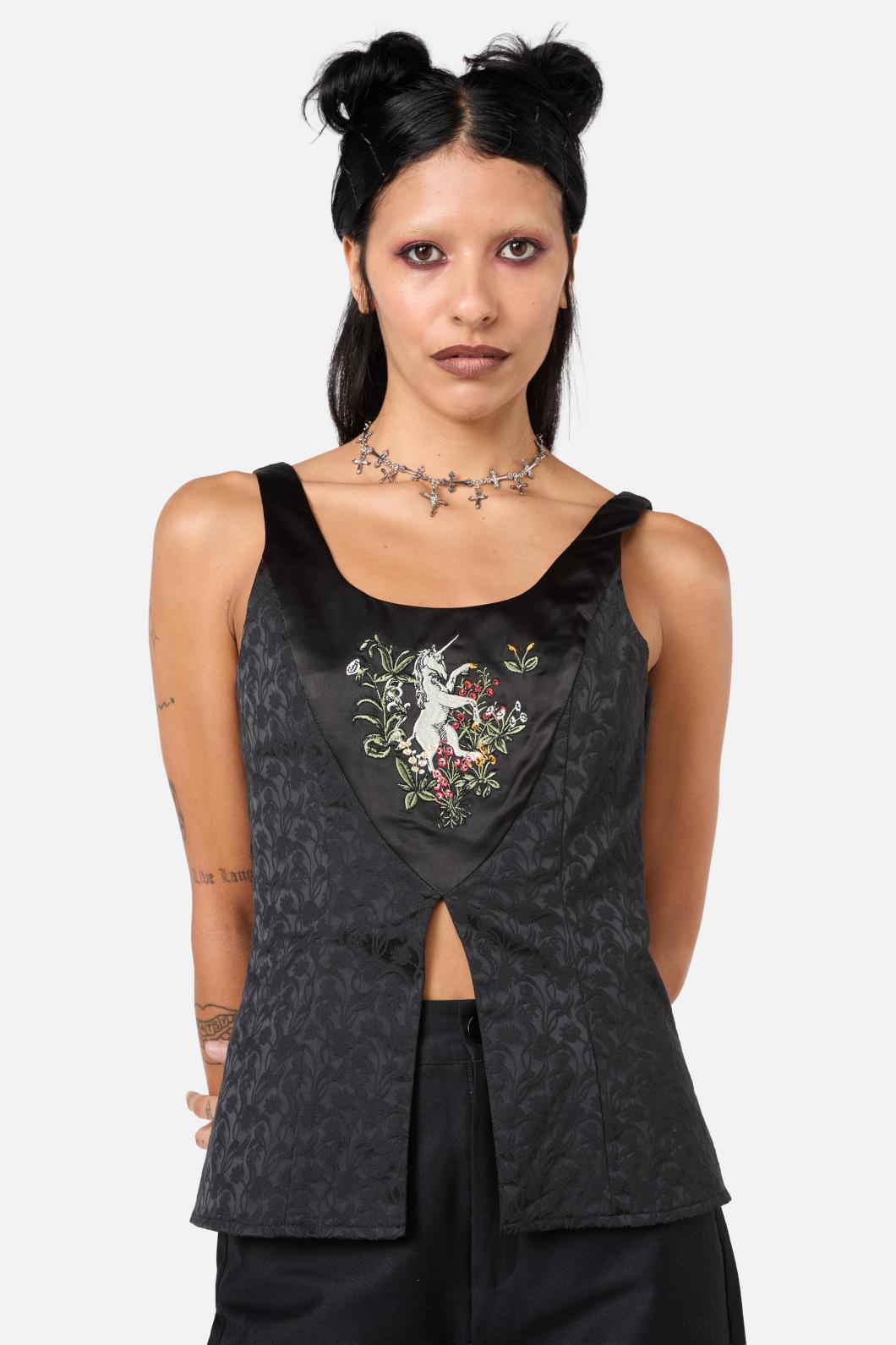 Dangerfield - Fable Brocade Cami - black