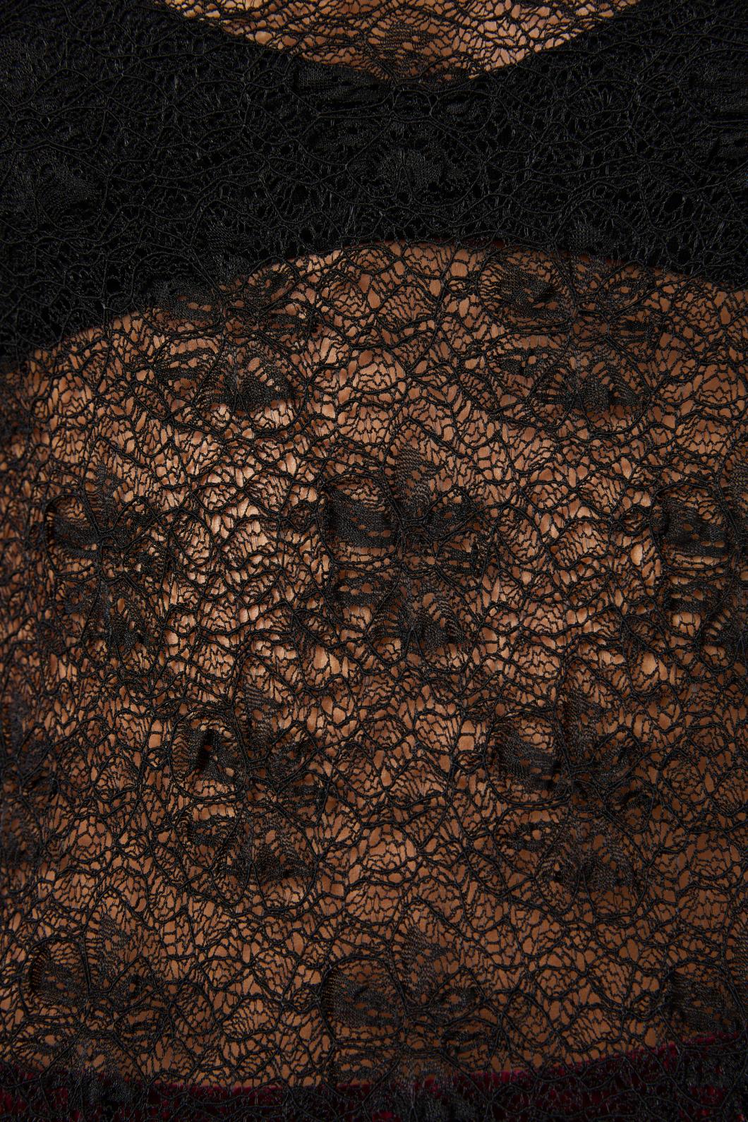Dangerfield - Myth TexturedMeshLongSleeveTop - black