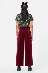 Dangerfield - Prestige Stripe Cord Pant - red-black