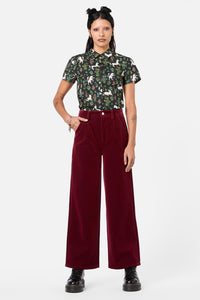 Dangerfield - Prestige Stripe Cord Pant - red-black