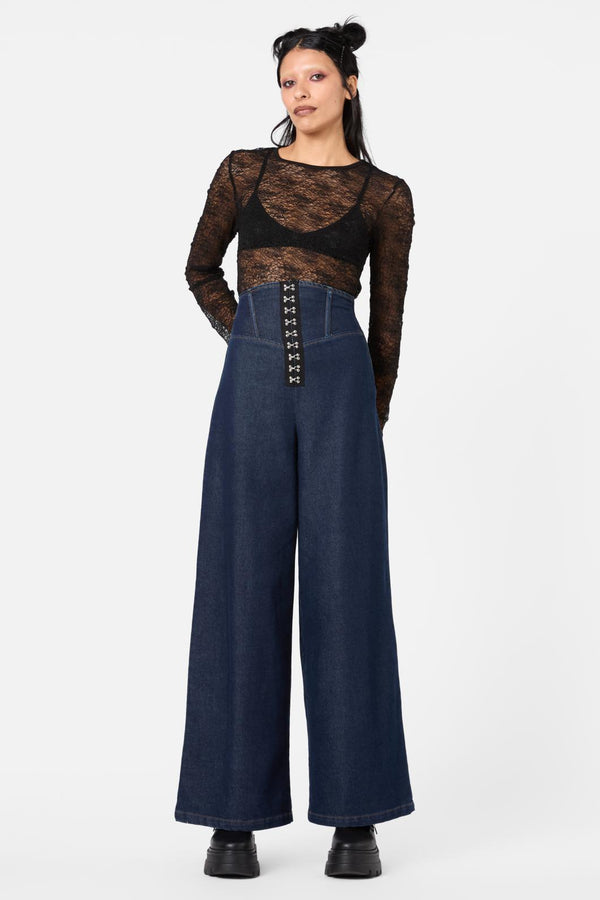 Dangerfield - Fable Denim Corset Pant - indigo