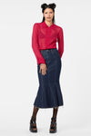 Dangerfield - Fable Denim Midi Skirt - indigo