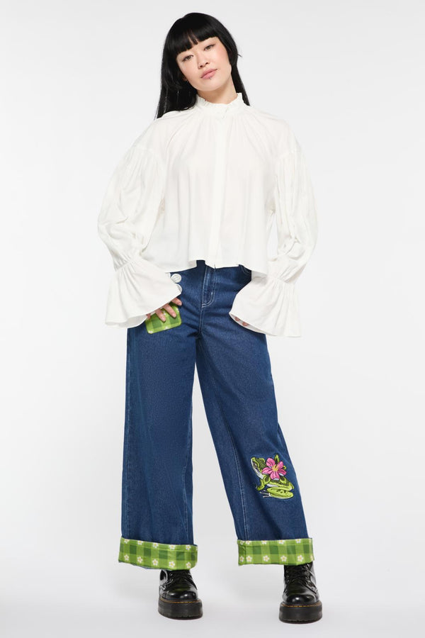 Dangerfield - Moon Time LS Blouse - cream