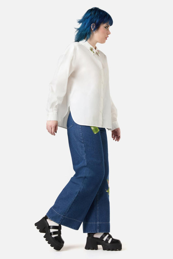 Dangerfield - Critters Collared Shirt - cream