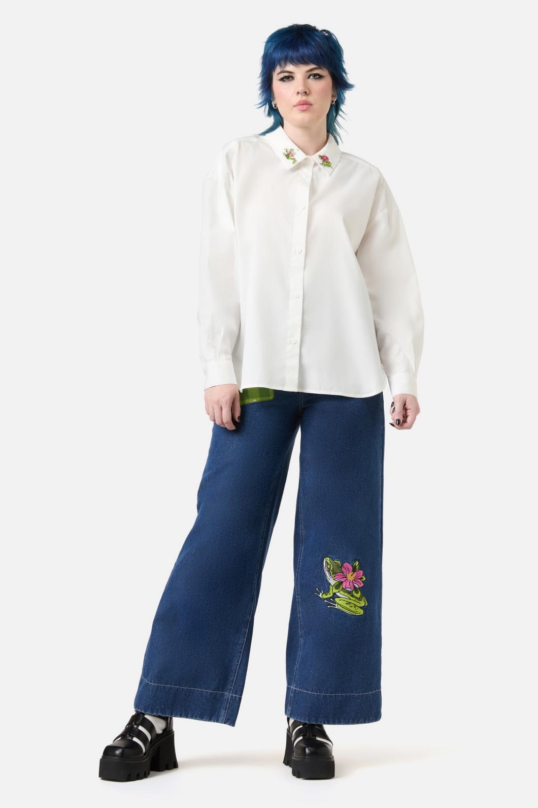 Dangerfield - Critters Collared Shirt - cream