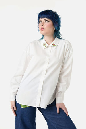 Dangerfield - Critters Collared Shirt - cream