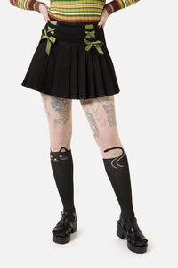 Dangerfield - Garden Hedge Bow Trim Skort - black