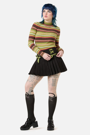 Dangerfield - Garden Hedge Bow Trim Skort - black