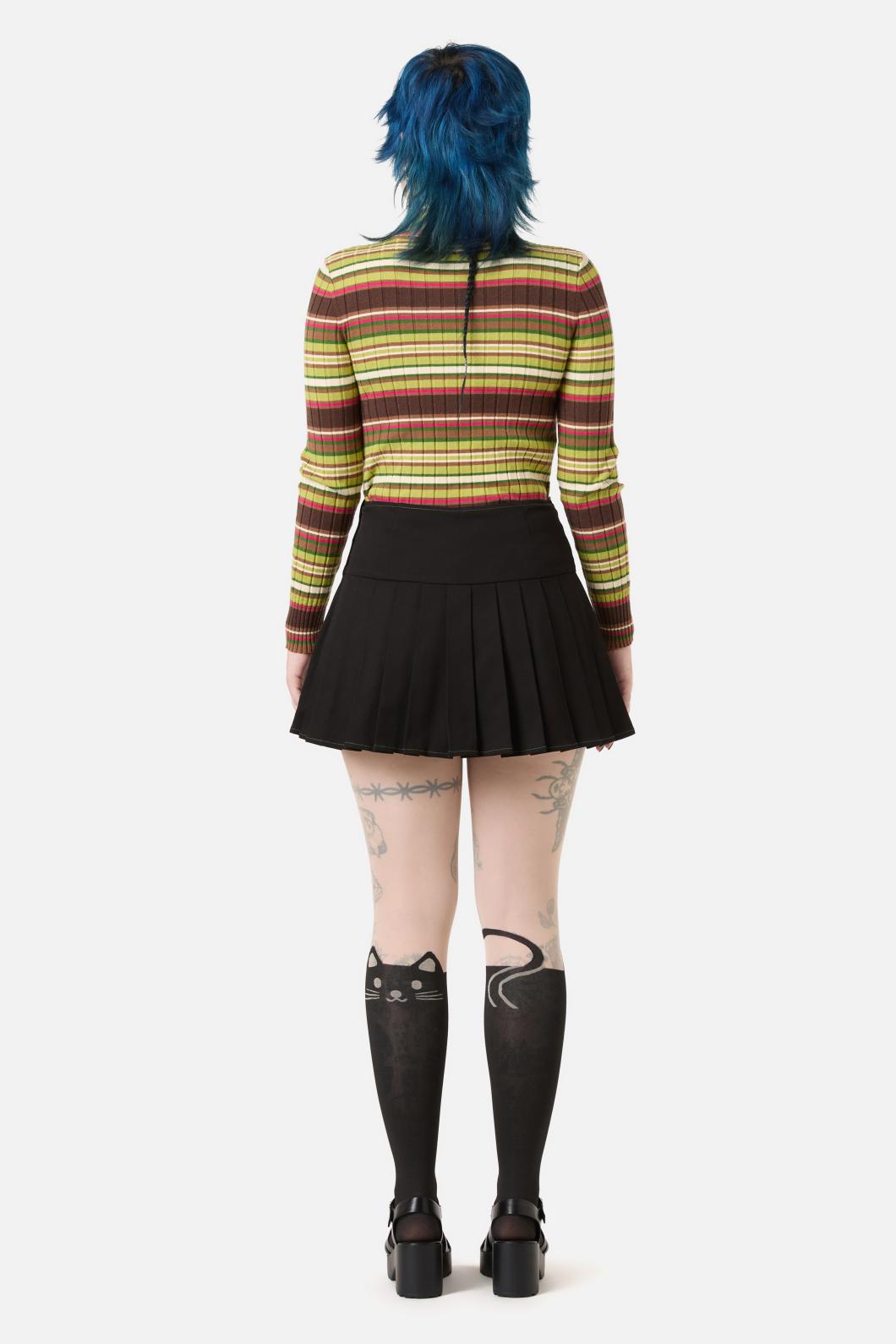 Dangerfield - Garden Hedge Bow Trim Skort - black