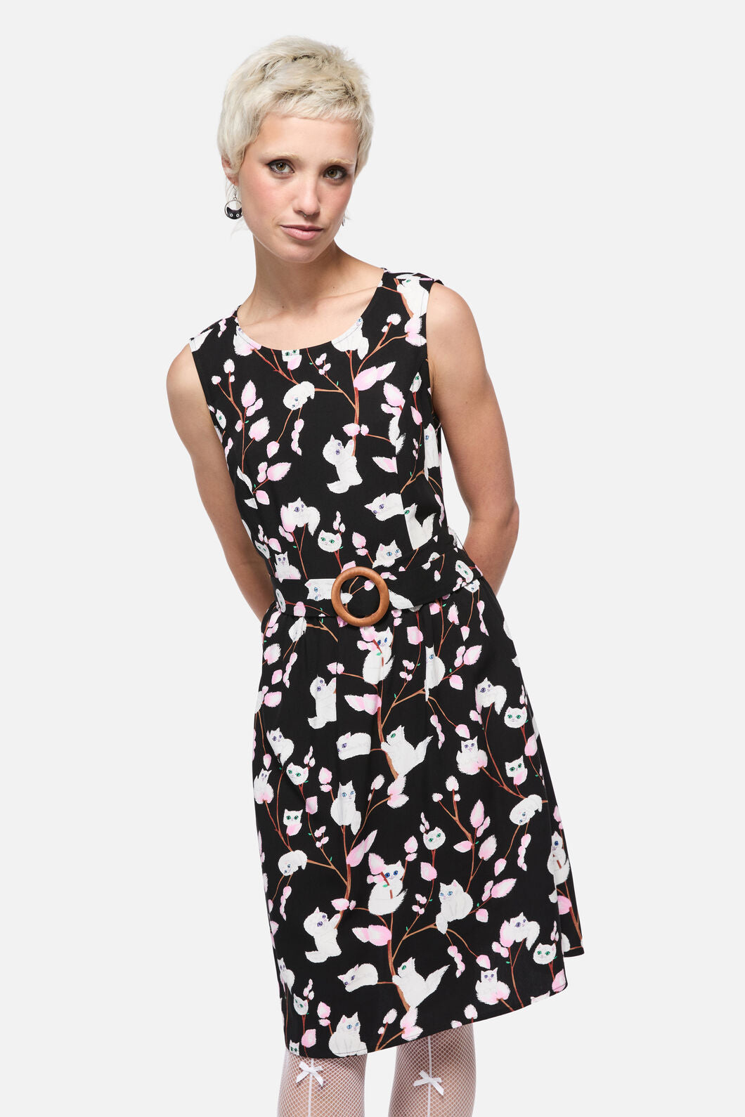 Dangerfield - Pussy Willow Midi Dress - black