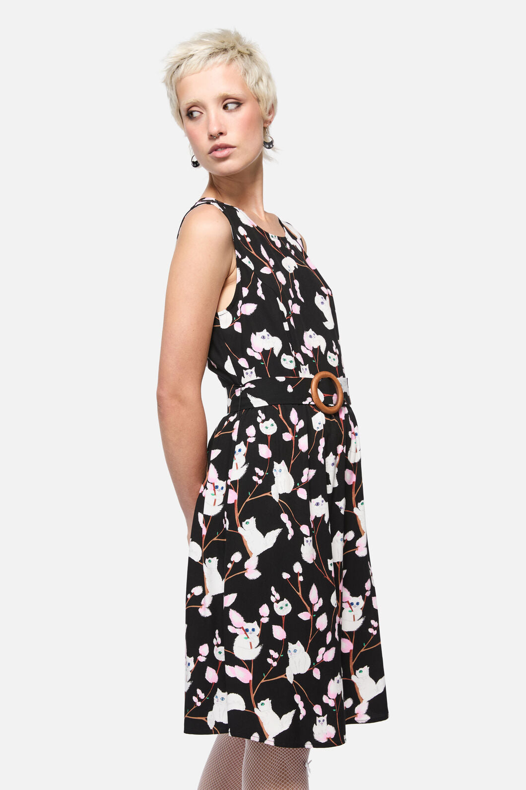 Dangerfield - Pussy Willow Midi Dress - black