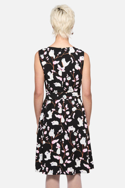Dangerfield - Pussy Willow Midi Dress - black