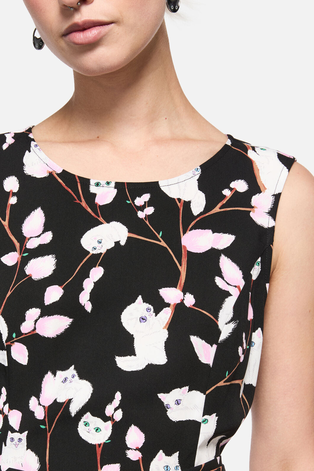 Dangerfield - Pussy Willow Midi Dress - black