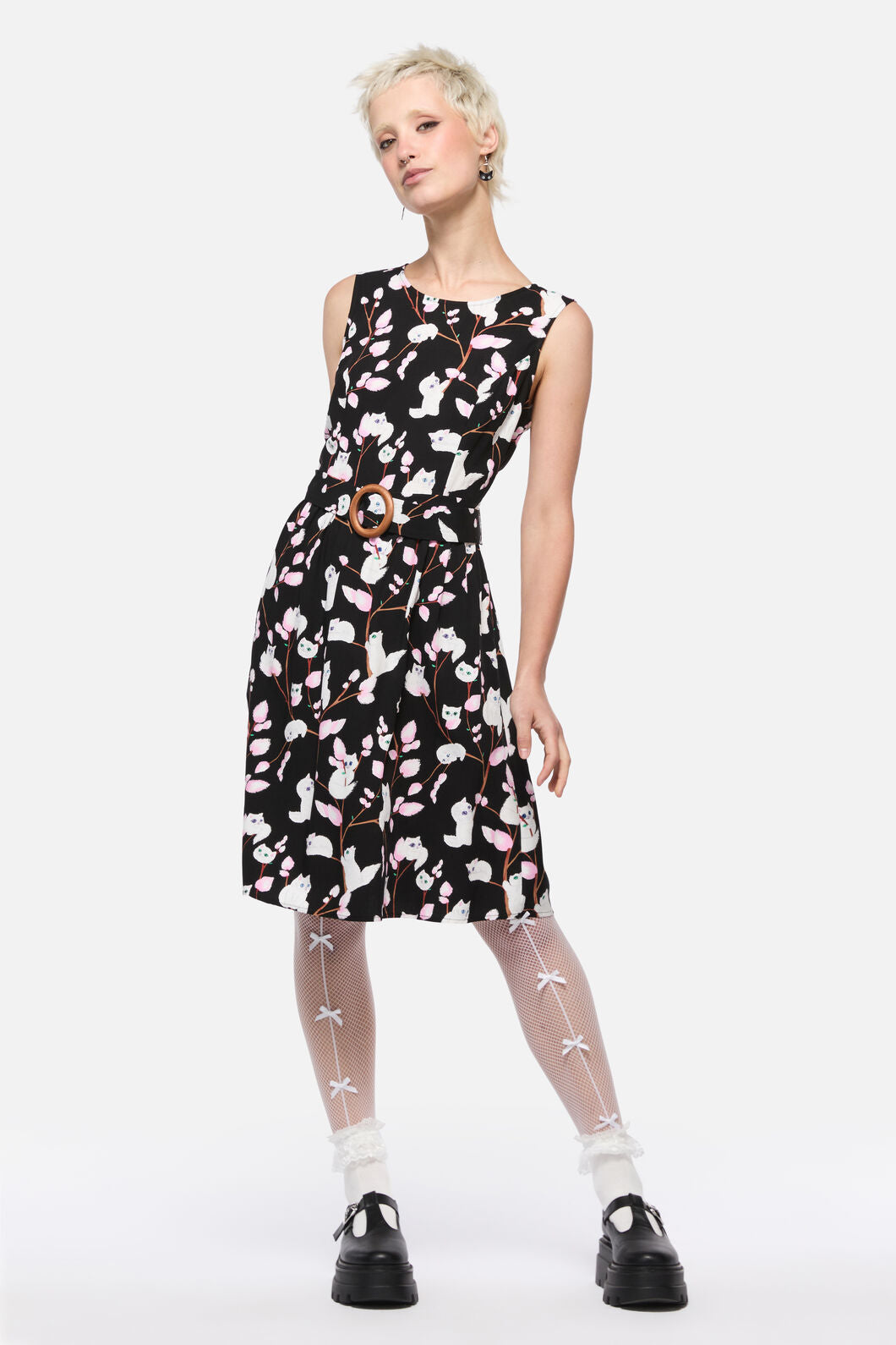 Dangerfield - Pussy Willow Midi Dress - black