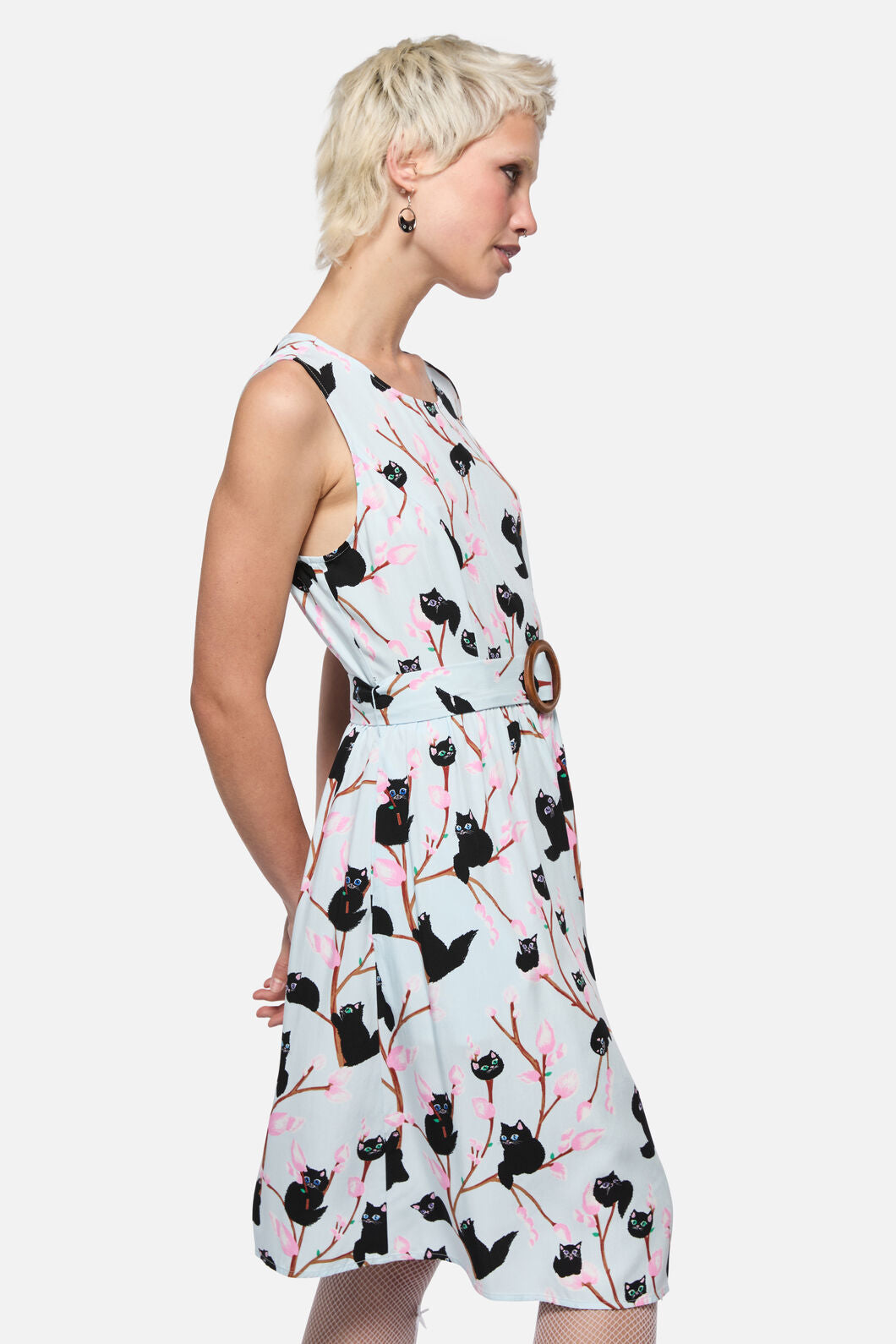 Dangerfield - Pussy Willow Midi Dress - blue