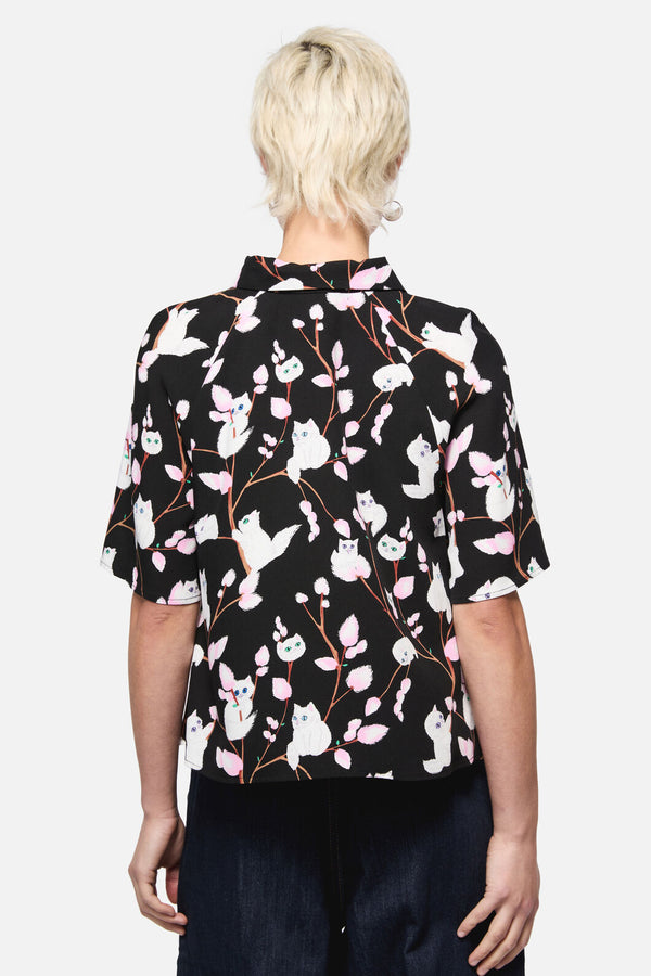 Dangerfield - Pussy Willow Printed Blouse - black