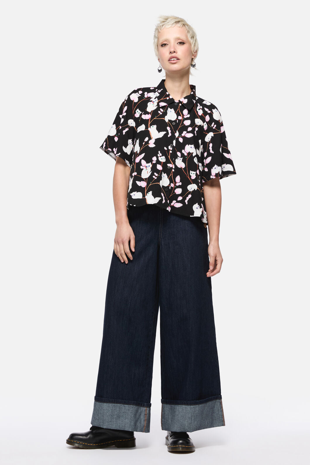 Dangerfield - Pussy Willow Printed Blouse - black