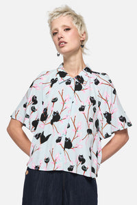 Dangerfield - Pussy Willow Printed Blouse - blue