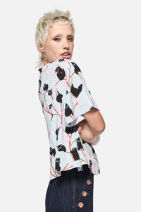 Dangerfield - Pussy Willow Printed Blouse - blue