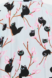 Dangerfield - Pussy Willow Printed Blouse - blue