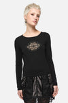Dangerfield - Full Sun Lace Top - black