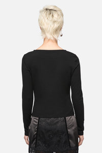 Dangerfield - Full Sun Lace Top - black