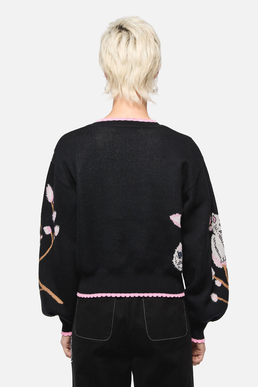 Dangerfield - Pussy Willow Border Knit - black