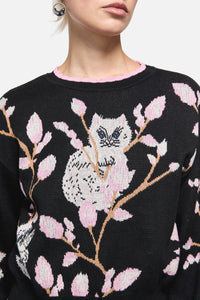 Dangerfield - Pussy Willow Border Knit - black