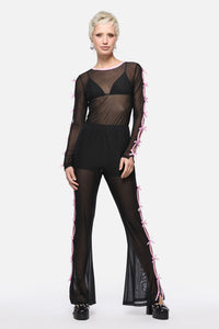 Dangerfield - Forgotten City Mesh Cut Out Pant - black