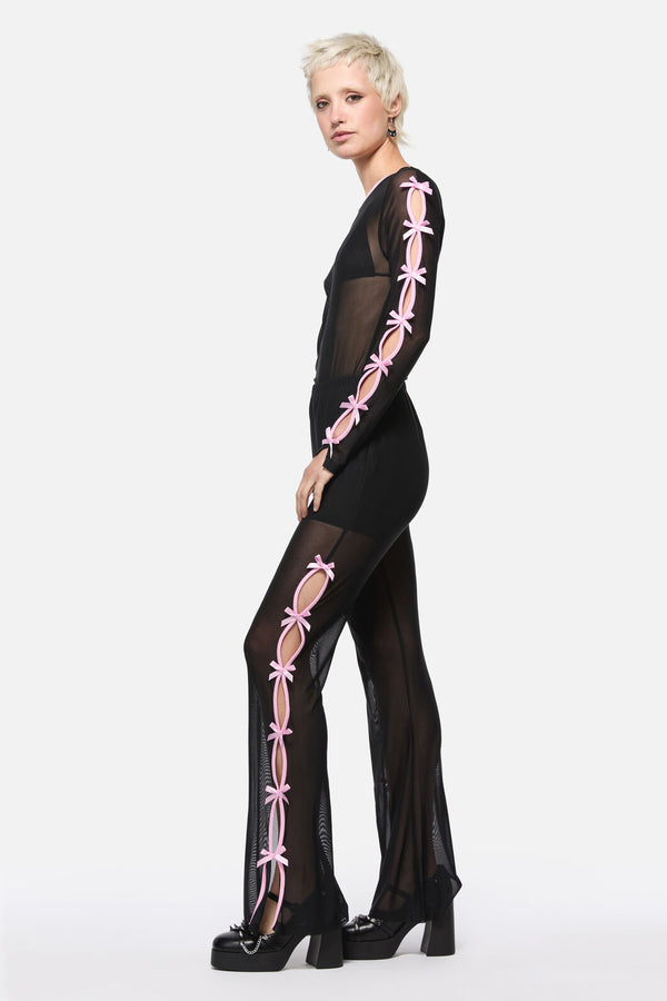Dangerfield - Forgotten City Mesh Cut Out Pant - black
