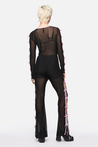 Dangerfield - Forgotten City Mesh Cut Out Pant - black