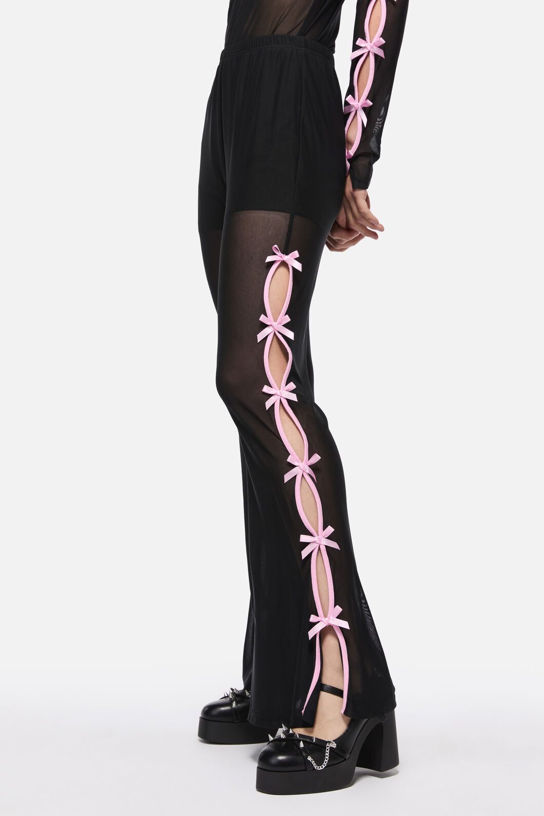 Dangerfield - Forgotten City Mesh Cut Out Pant - black