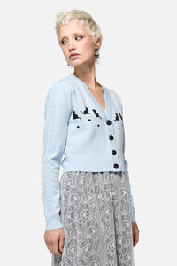 Dangerfield - Catkins Cableknit Cardi - blue