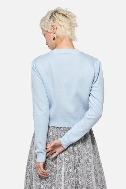 Dangerfield - Catkins Cableknit Cardi - blue