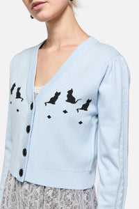 Dangerfield - Catkins Cableknit Cardi - blue