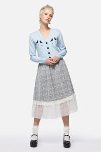 Dangerfield - Catkins Cableknit Cardi - blue