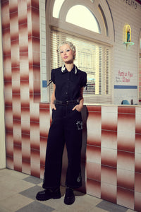 Dangerfield - Catkins Emb Pants - black