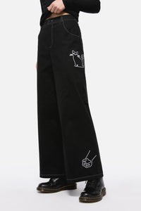 Dangerfield - Catkins Emb Pants - black