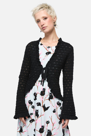 Dangerfield - Forgotten City Tie Cardigan - black